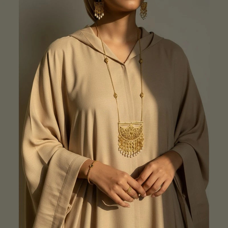 18K Gold Plated Heritage Crescent Pendant & Earring Set