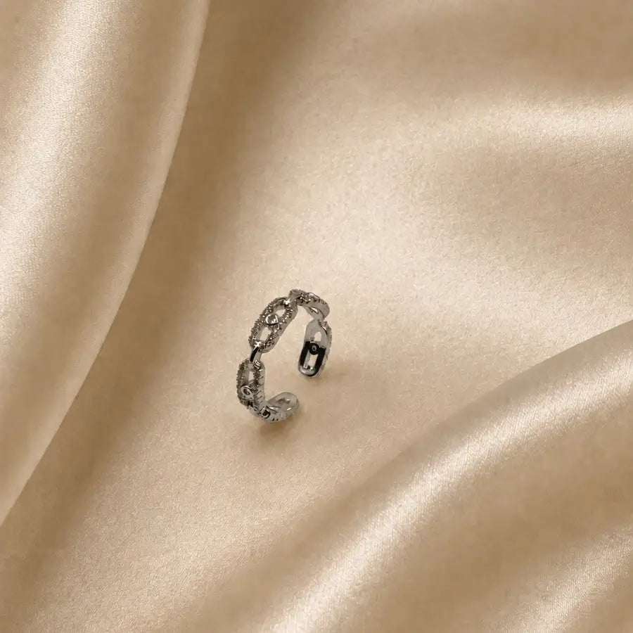 Adjustable Silver Plated Ring for Ladies