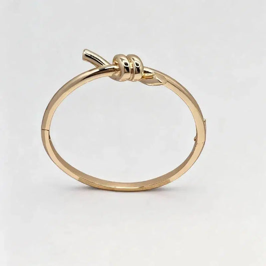 Gold Plated Knot Bangle Bracelet