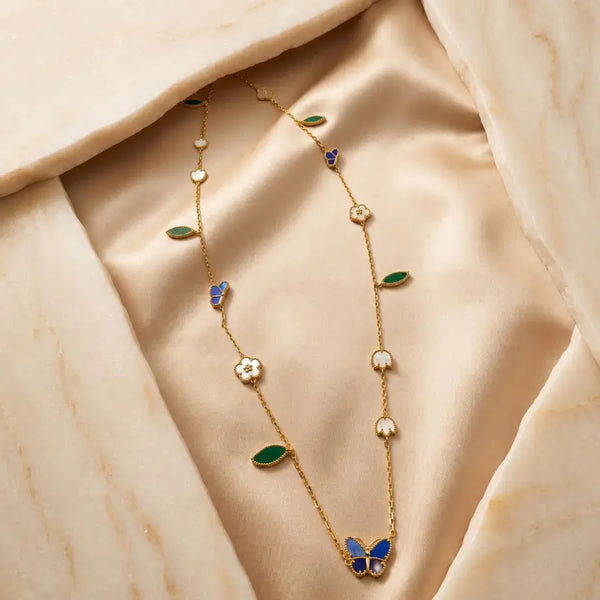 Floral & Butterfly Gold Plated Necklaces for Women