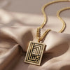Gold-Plated "Mashallah" Calligraphy Pendant Necklace with Zirconia
