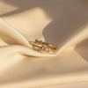 Gold Plated Butterfly Ring with zirconia