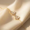 Gold Plated Mother Of Pearl Butterfly Bracelet