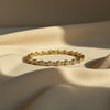 Gold Plated Pavé Circle Tennis Bracelet
