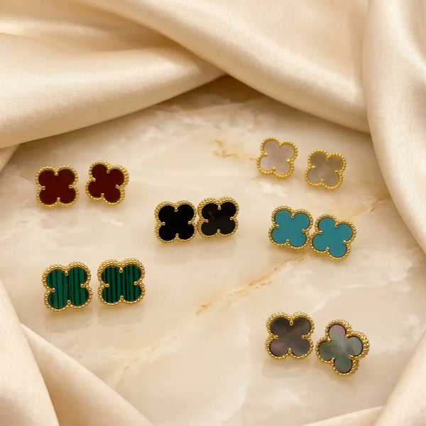 flower Gold Plated Stud Earrings for Daily Wear