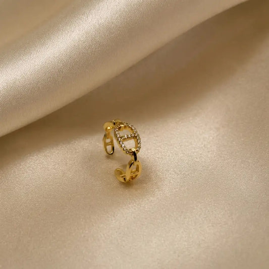 Mariner Link 18K Gold Plated Open Ring
