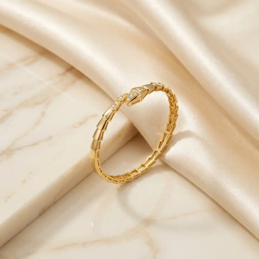 Serpent Wrap 18K Gold Plated Cuff Bracelet