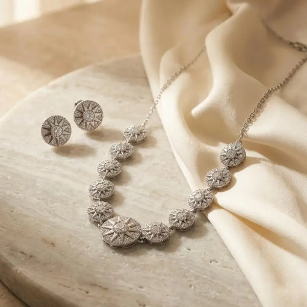 Gold and Silver Graduated Stellar Jewelry Set