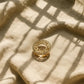 Gold-Plated Arabic Calligraphy Ring with Zirconia