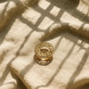 Gold-Plated Arabic Calligraphy Ring with Zirconia