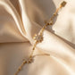 Elegant Gold-Plated Multi-Star Chain Bracelet with Zirconia