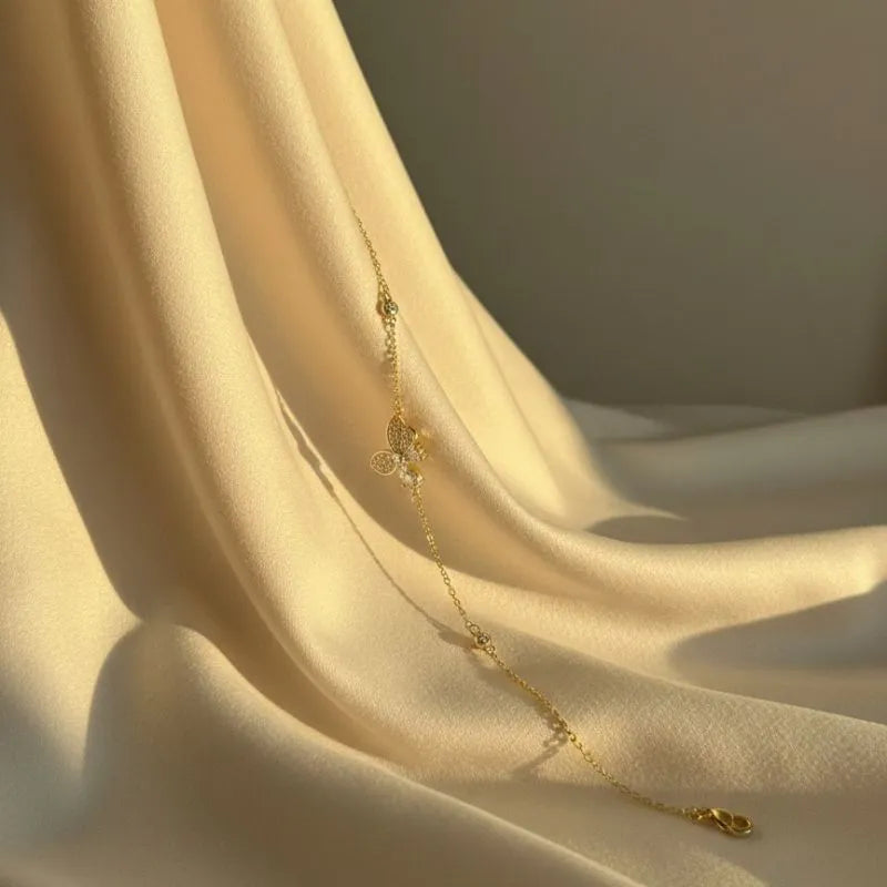 Butterfly Charm Bracelet – Silver & Gold Tone