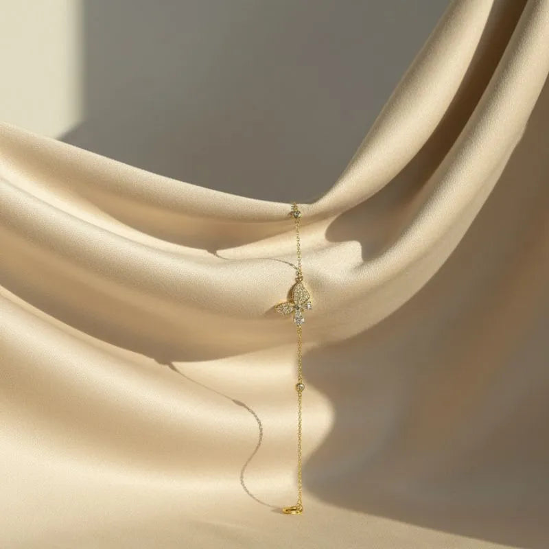 Butterfly Charm Bracelet – Silver & Gold Tone