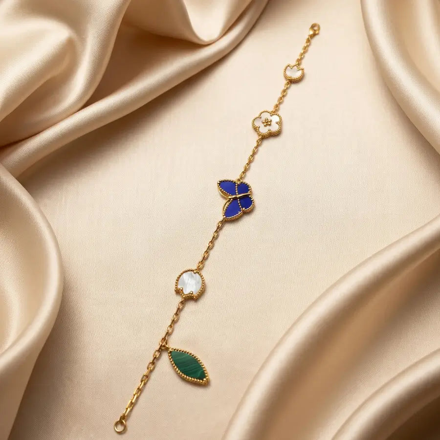 Butterfly Gold Plated Charm Bracelet