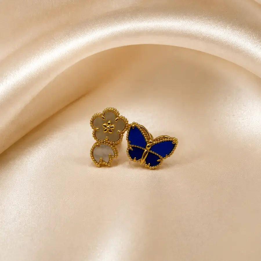Butterfly Gold Plated Rings for Ladies