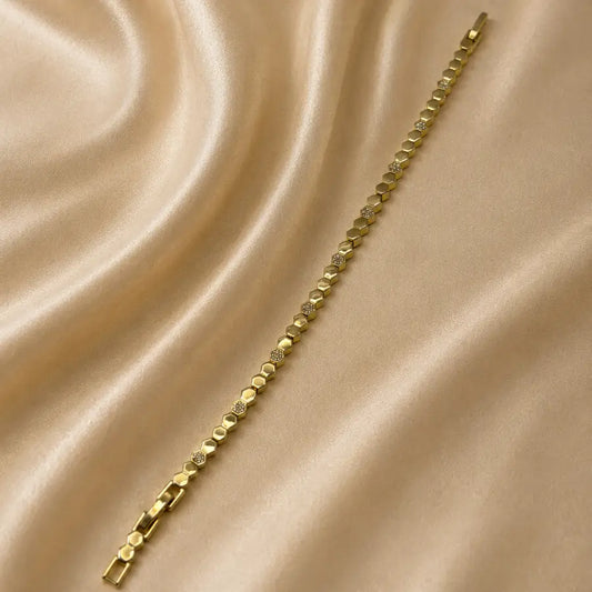 Delicate Gold Plated Tennis Bracelet