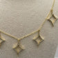 Elegant Star Drop Necklace Set – Gold & Silver