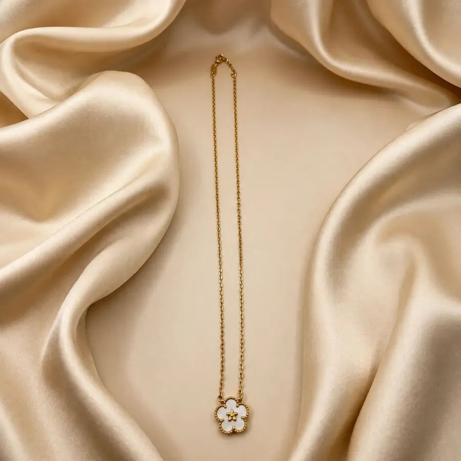 Floral Gold Plated Pendant Necklaces