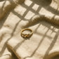 Gold-Plated Pavé Snake Design Ring with Cubic Zirconia