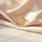 Gold-Plated Statement Ring with Lira Coin-Inspired Design