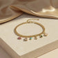 Gold Plated Colorful Charm Chain Bracelet