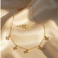 Gold-plated butterfly necklace and earrings set