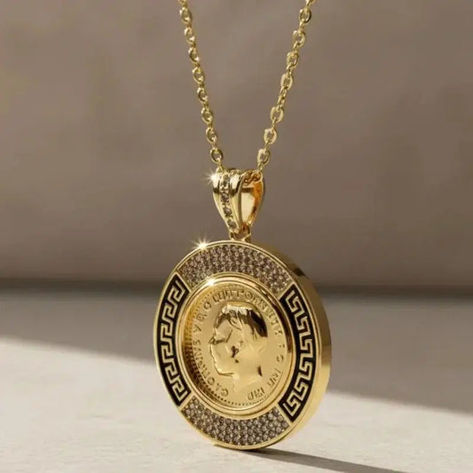 Gold Coin Pendant Necklace