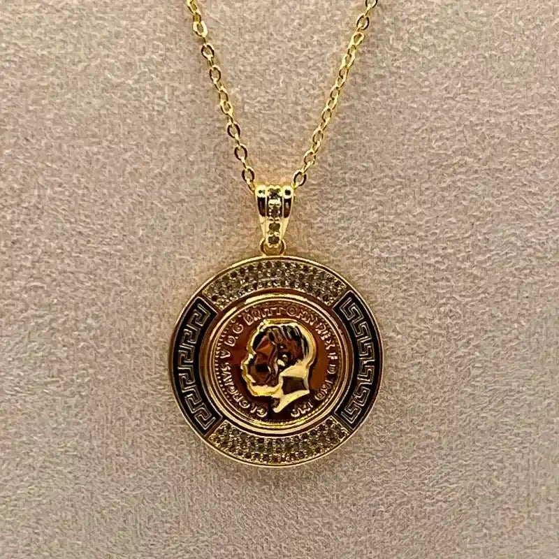 Gold Coin Pendant Necklace