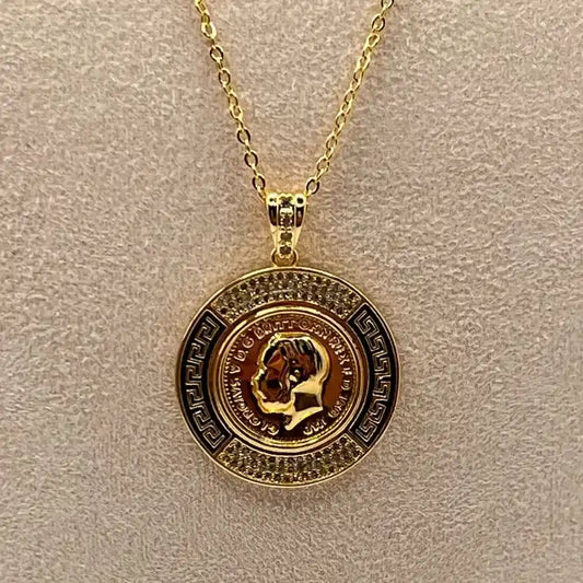 Gold Coin Pendant Necklace