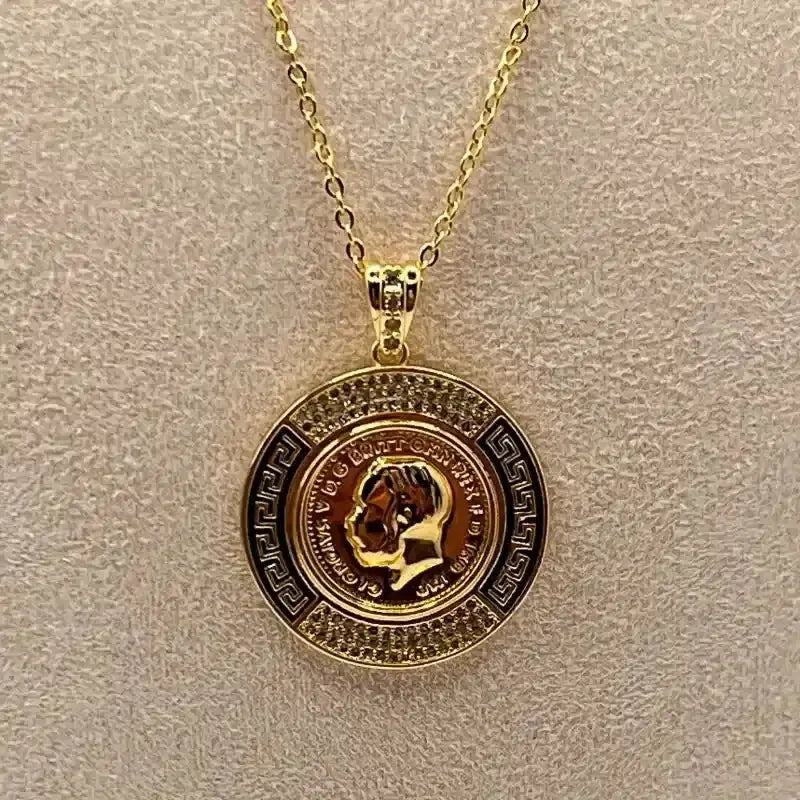 Gold Coin Pendant Necklace