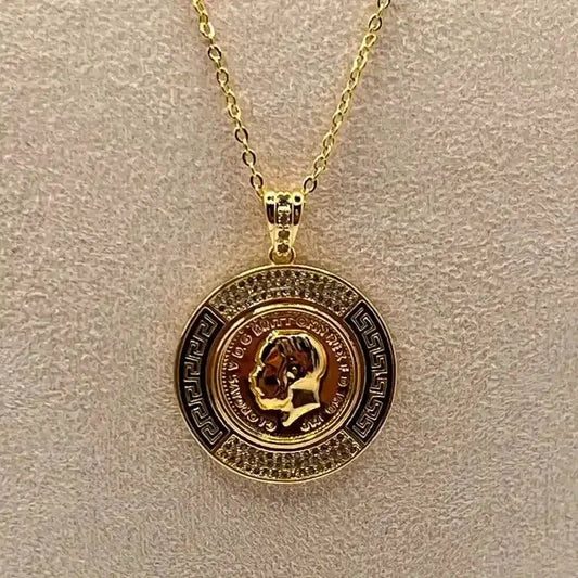 Gold Coin Pendant Necklace