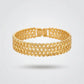  Gold Plated Double Row Leaf Link Bracelet