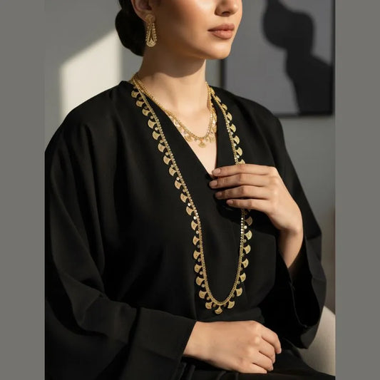 Gold Plated Fan Charm Signature Jewelry Set