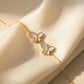 Gold Plated Mother Of Pearl Butterfly Bracelet