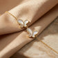 Gold Plated Mother Of Pearl Butterfly Bracelet