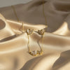 Gold Plated Mother of Pearl Butterfly Set