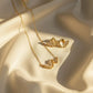 Gold Plated Mother of Pearl Butterfly Set