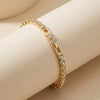 Gold Plated Zirconia Bezel Tennis Bracelet