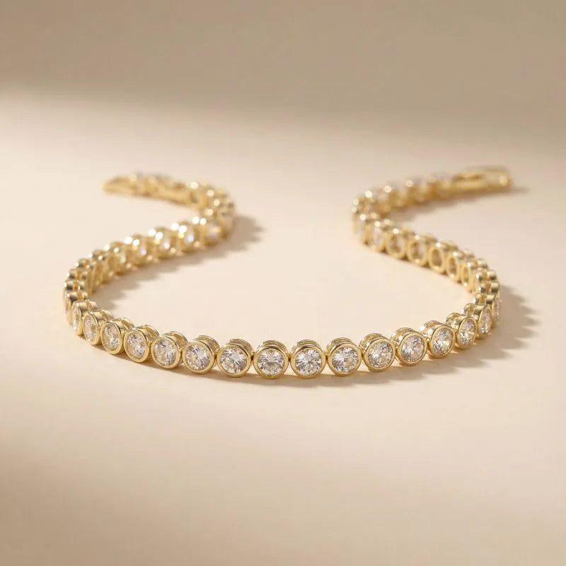 Gold Plated Zirconia Tennis Bracelet