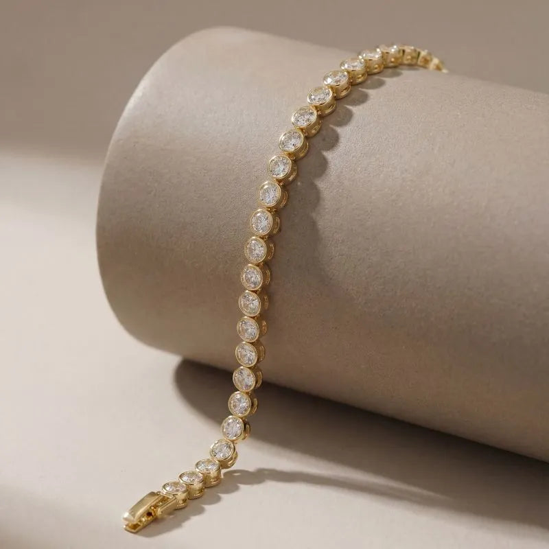 Gold Plated Zirconia Tennis Bracelet