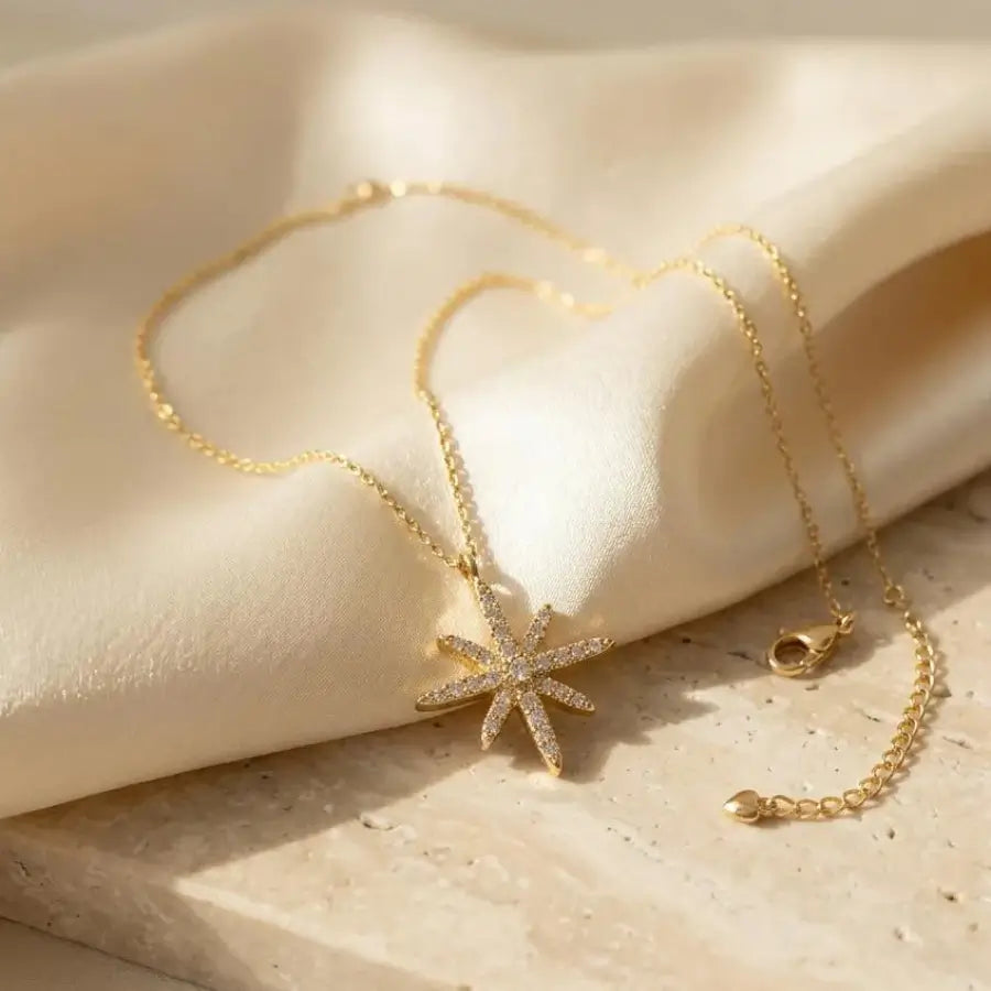 Gold Plated Pendant Necklaces – Radiant Starburst Edition