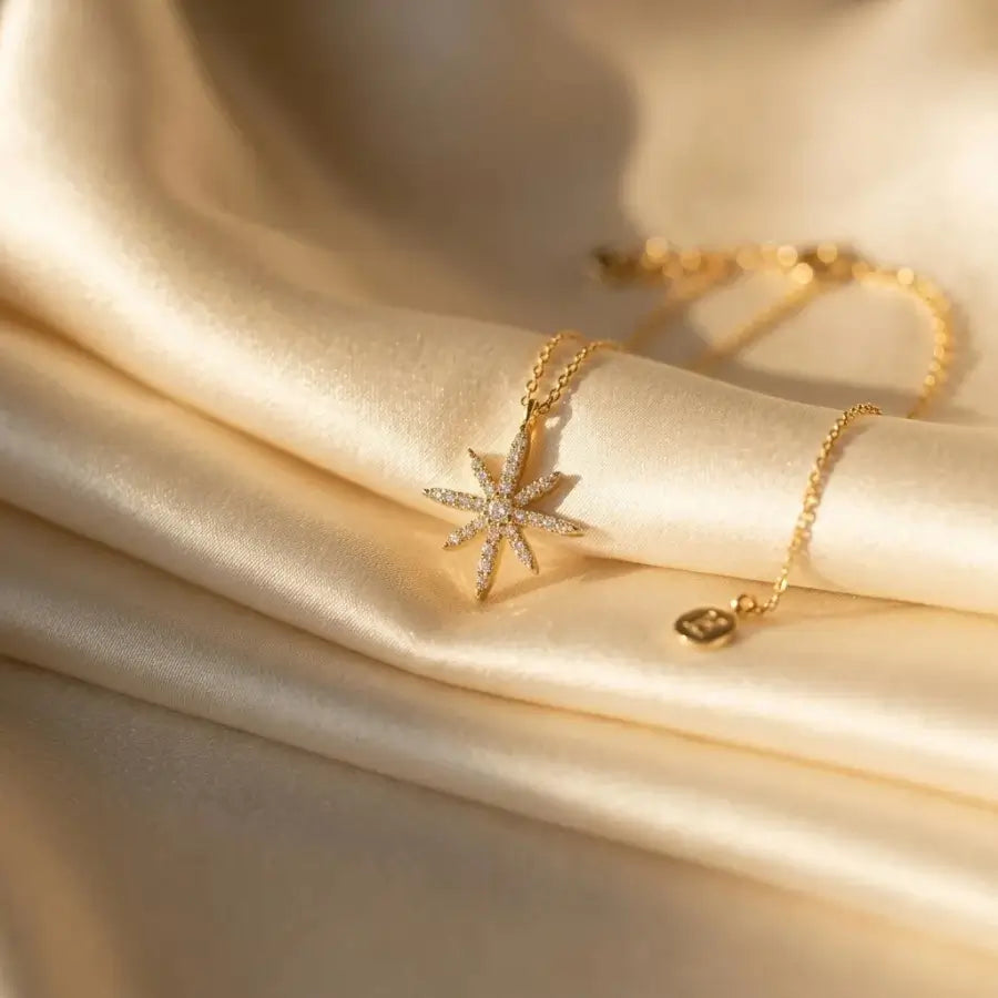 Gold Plated Pendant Necklaces – Radiant Starburst Edition