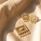 Gold Plated Traditional Arabic Necklace & Earring Set