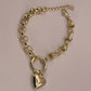 Golden Heart Chain Bracelet for Women