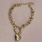 Golden Heart Chain Bracelet for Women