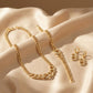 Plated gold set ( neckless, bracelet , earring
