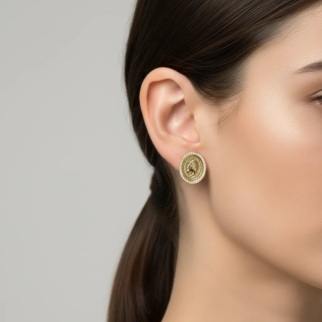 Lera earring plated gold 