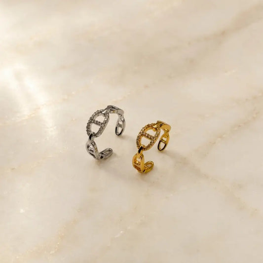 Mariner Link 18K Gold Plated Open Ring