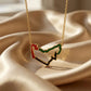 UAE Map Enamel Gold Plated Necklace