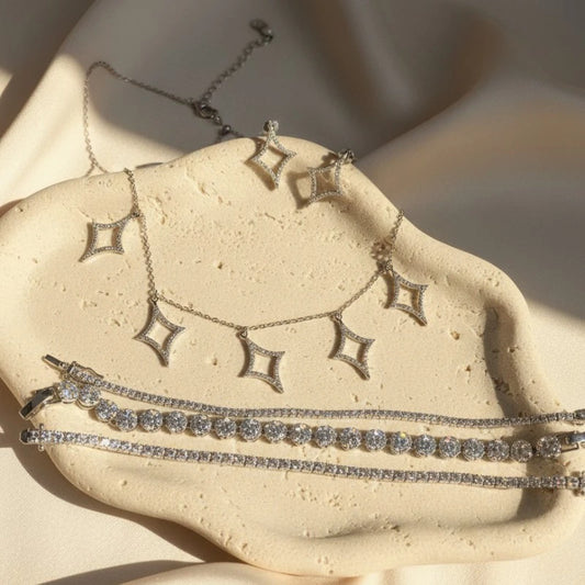 Silver Plated Sparkling Stellar 4-Piece Bundle